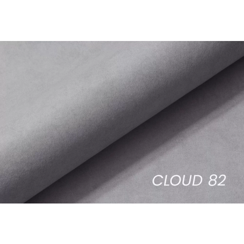 Narożnik prawostronny Valoris L z funkcją spania - szary welur łatwoczyszczący Cloud 82
